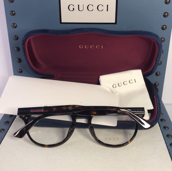 New 💯 Original GUCCI GG0827O 005 HAVANA EYEGLASSES - Picture 8 of 14